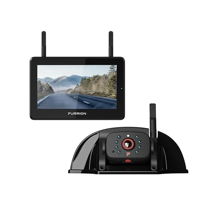 Furrion 2021124370 Vision S+ RV Backup Camera System - 5" Monitor, Rear Sharkfin Camera #FOS5HTASF by Furrion - Used - Like New condition