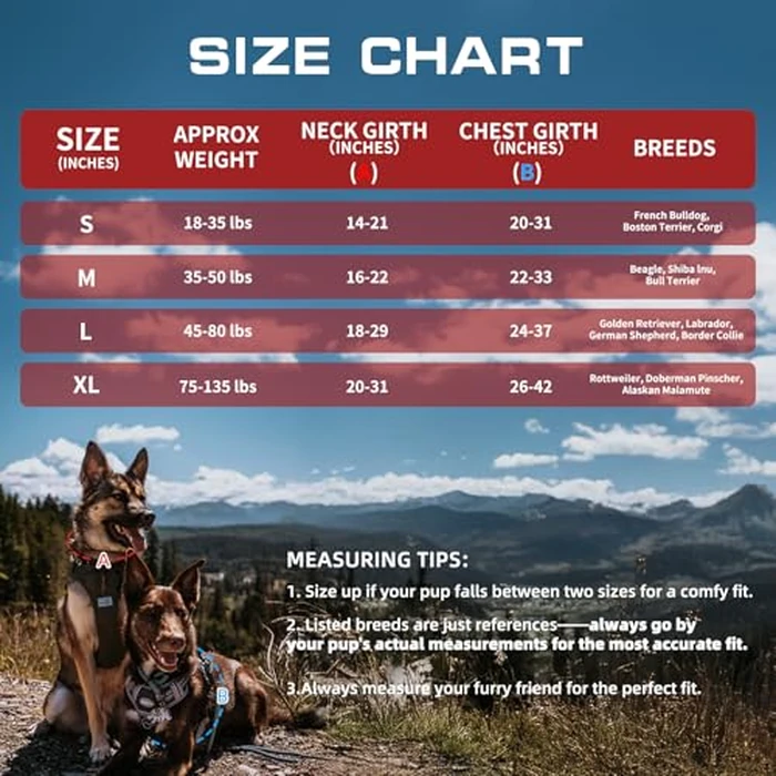 AUROTH Tactical Dog Harness for Large Dogs No Pull Adjustable Pet Harness Reflective K9 Working Training Easy Control Pet Vest Military Service Dog Harnesses Red L by AUROTH - Image 8