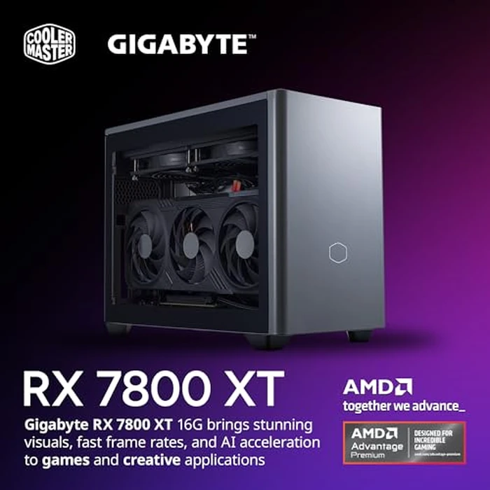 Cooler Master NR2 Pro Mini ITX - Intel i7-14700F 2.1GHz (5.4GHz Turbo) | Gigabyte RX 7800 XT 16GB & B760I AORUS PRO | 32GB DDR5 6000MHz | 1TB Gen4 M.2 | WiFi | Windows 11 | 280mm AIO Gaming PC by Cooler Master - Image 5