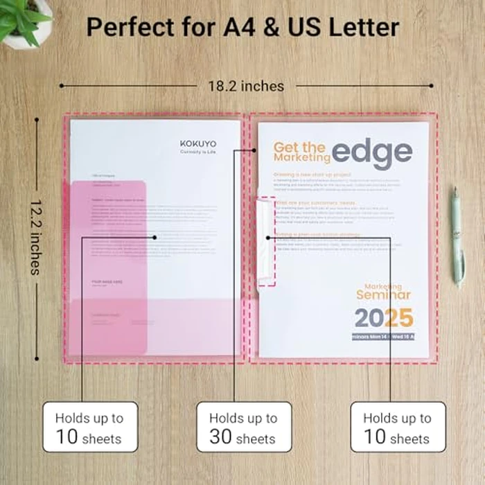 Kokuyo F-CE755M Campus Easy to Review Print File, Gray by KOKUYO - Image 5