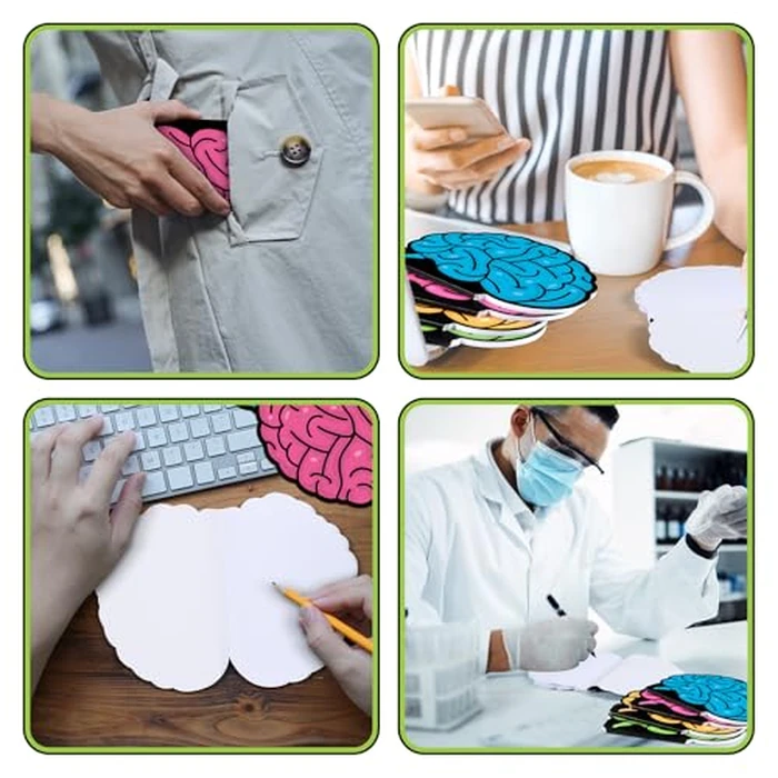 AmazingSpark Brain Shaped Notepads Set, 24 Pack Colorful Portable Memo Pads 5 x 3.75 Inches, Thick Waterproof Cover & Blank Pages, Fun Novelty Stationery for School Office Gifts by AmazingSpark - Image 7