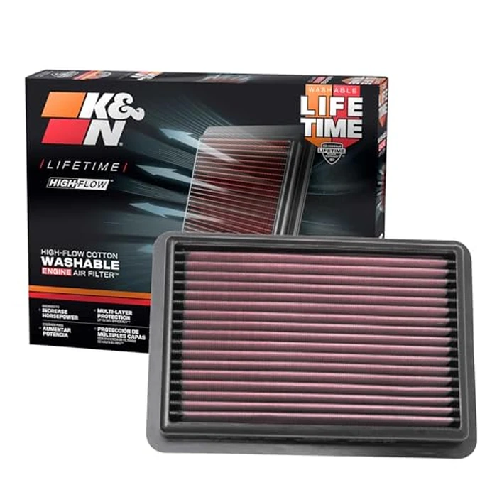 K&N High-Flow Original Lifetime Engine Air Filter: Increase Power: Premium, Washable: Compatible with 2019-2025 MAZDA: 3, CX-30, CX-50, 33-5096 by K&N - Used - Like New condition