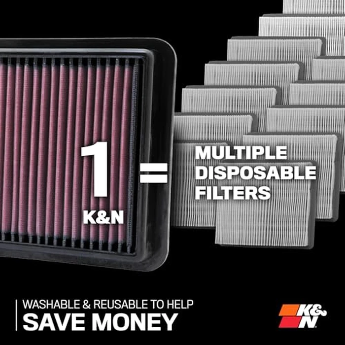 K&N High-Flow Original Lifetime Engine Air Filter: Increase Power: Premium, Washable: Compatible with 2019-2025 MAZDA: 3, CX-30, CX-50, 33-5096 by K&N - Image 2