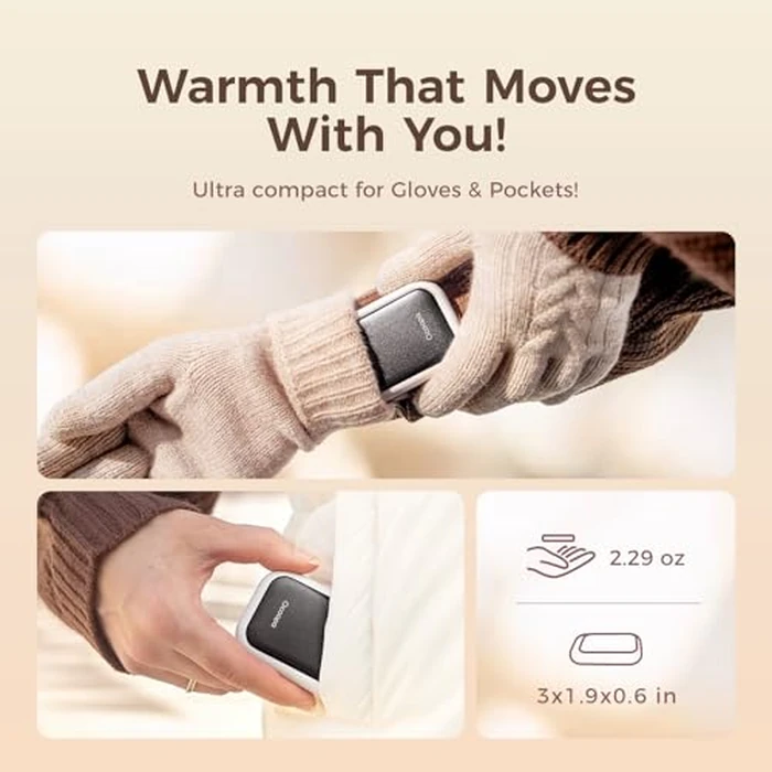 OCOOPA AI Magnetic Hand Warmers Rechargeable 2 Pack, 5000mAh Ultra-Thin Electric Glove Heater Handwarmer,UL Certified, Men Women Gifts for Christmas,Birthday,Winter Essentials,UT4 Young by OCOOPA - Image 2