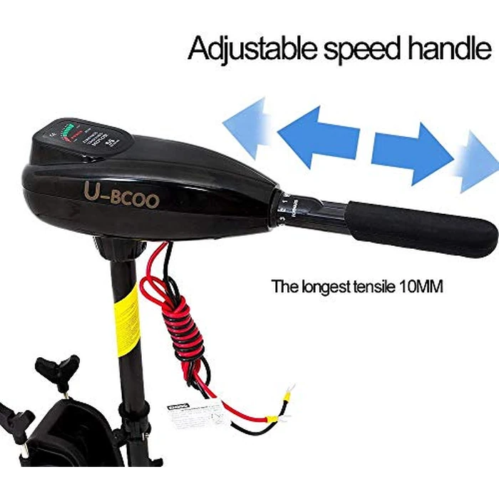 U-BCOO 8 Speed Saltwater Transom Mounted Electric Trolling Motor Fishing Boat Outboard Motor Kayak (L-12V-46LBS) by U-BCOO - Image 2