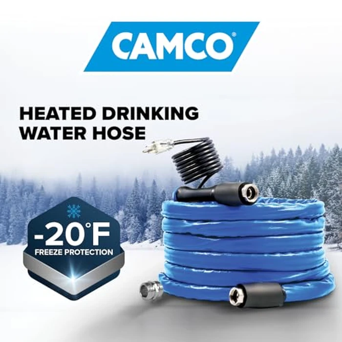 Camco 50' Heated Water Hose for RV - Prevents Freezing Down to -20 degrees - Certified for Drinking Water & Lead-Free - Great for Campers, Livestock, Agriculture, Kennels, etc. - 5/8" ID (22912) by Camco - Image 3