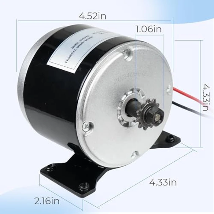 Dexepe 24V Electric Scooter Brushed Motor 350W Compatible with E Scooter Drive Speed Control Razor E300 E300S E325 MX350 MX400 Wind Turbine Go Karts E Bike Chain Drive Permanent Magnet Electric Motor by Dexepe - Image 5