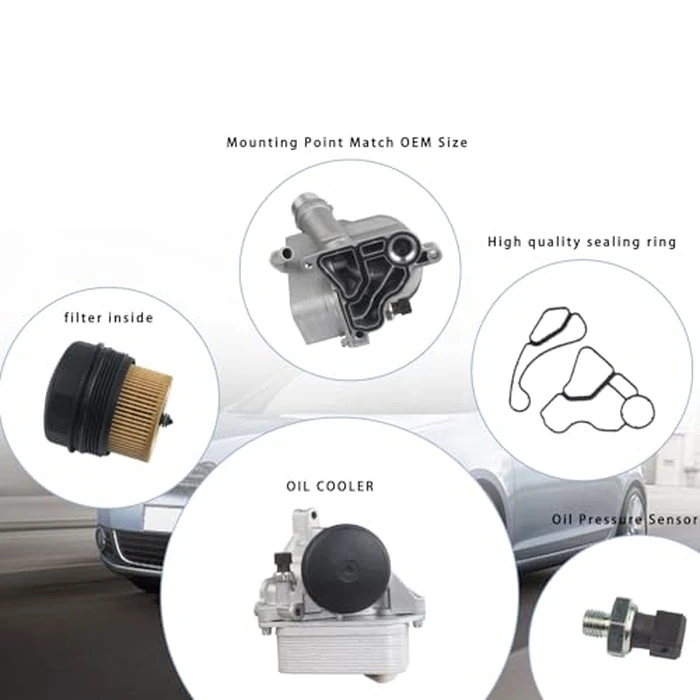 FBXINTUM Aluminium Engine Oil Filter Housing with Oil Cooler Compatible with BMW 128i 328i 335i 528i 530xi X3 Z4 w/o Oil Cooler by FBXINTUM - Image 4