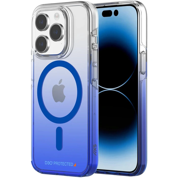 Axessorize Crystal Shield D3O Phone Case with Magsafe for iPhone 15 Pro Max - Sapphire Gradient by Axessorize - Image 2