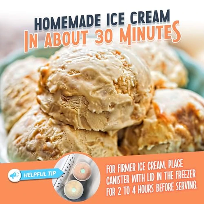 Nostalgia Electric Ice Cream Maker - Parlor Style, Old Fashioned Soft Serve Ice Cream Machine Makes Frozen Yogurt or Gelato in Minutes - Fun Kitchen Appliance - White - 4 Quart by Nostalgia - Image 3