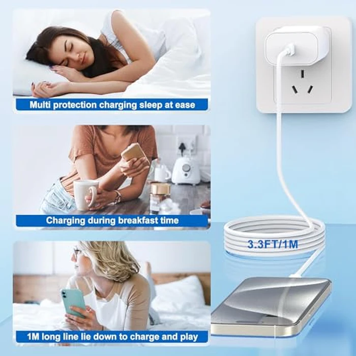 iPhone 16/15 Charger Fast Charging, 2Pack 20W PD USB C Fast Wall Charger Block with USB C to C Fast Charging Cable Cord Compatible with iPhone 16/15/15 Pro/15 Pro Max/15 Plus,iPad 12.9/11/10.9/Air 5/4 by Kruidvat - Image 7