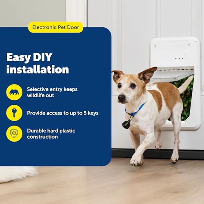 PetSafe Electronic Pet Door - Rust-Proof Programmable Smart Collar-Activated Dog or Cat Entry - Easy Installation & Space-Saving Design - Small - Fits Pets Up to 15 lb by PetSafe - Image 2