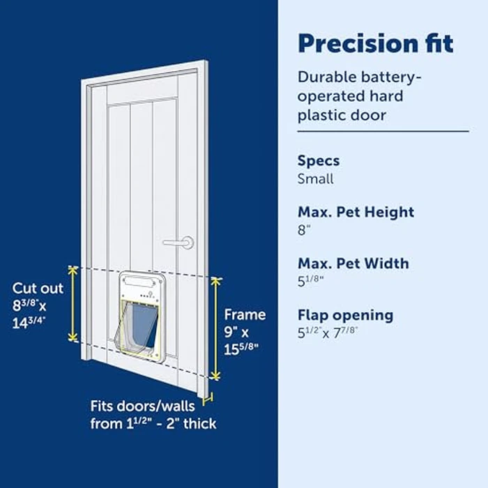 PetSafe Electronic Pet Door - Rust-Proof Programmable Smart Collar-Activated Dog or Cat Entry - Easy Installation & Space-Saving Design - Small - Fits Pets Up to 15 lb by PetSafe - Image 3