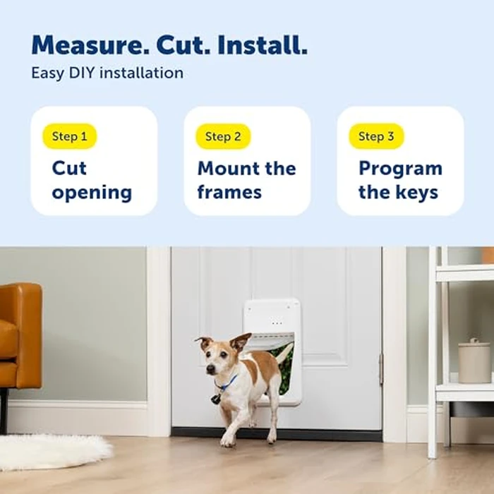 PetSafe Electronic Pet Door - Rust-Proof Programmable Smart Collar-Activated Dog or Cat Entry - Easy Installation & Space-Saving Design - Small - Fits Pets Up to 15 lb by PetSafe - Image 6