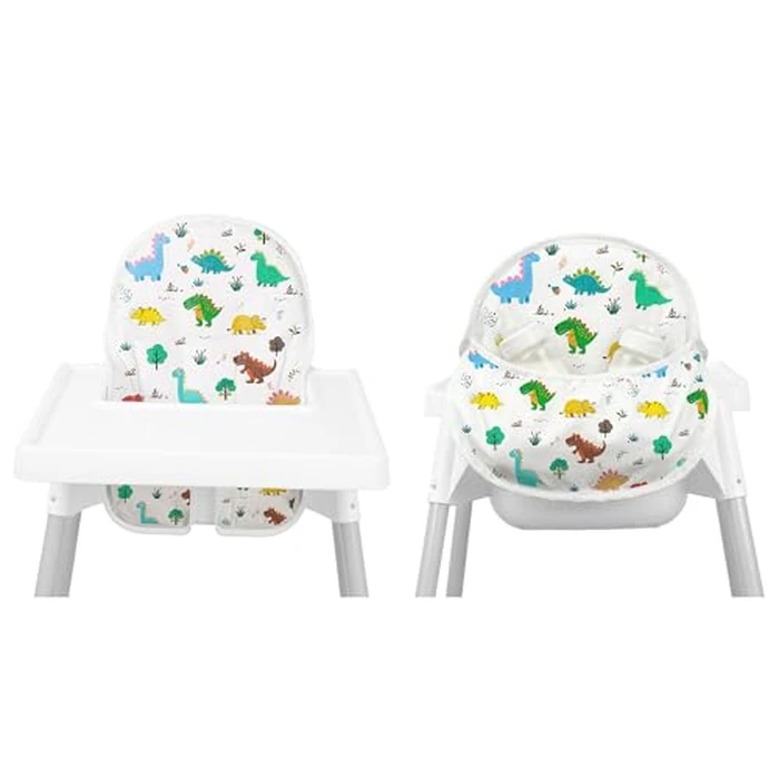Lomgwumy for IKEA High Chair Cushion, for Antilop Cushion, with High Chair Handy Pocket Pouch, for IKEA Antilop Highchair, Cotton Soft, Baby Sitting More Comfortable (Cartoon Dinosaur Pattern) by Lomgwumy - Used - Very Good condition - CA$24.96