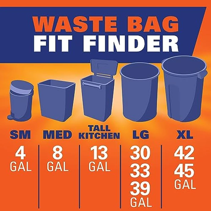 Hefty Ultra Strong 13 Gallon Trash Bags, Tall Kitchen Trash Bags 13 Gallon Size, White, Fabuloso Citrus & Fruits Scent, 80 Bags by Hefty - Image 8