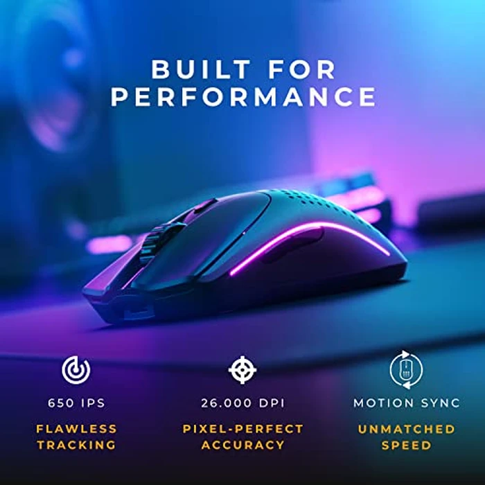 Glorious Gaming Model O 2 Wireless Gaming Mouse - Hybrid 2.4GHz & Bluetooth Wireless, 68g Superlight, Long Battery Life, 26k BAMF 2.0 Sensor, RGB, Ambidextrous, 6 Buttons, PTFE Feet - Black by GLORIOUS - Image 3