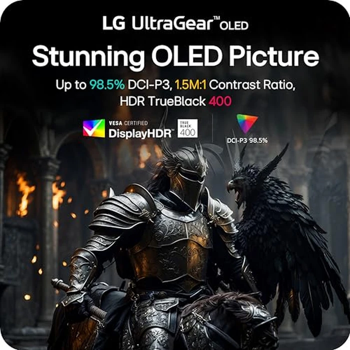 LG Gaming Monitor Ultragear OLED 27GX704A-B 27-inch/WQHD (2560 x 1440) / 240Hz / 0.03ms /DCI-P3 98.5% / Display HDR True Black 400 / Glare Panel/NVIDIA G-Sync, AMD FreeSync Premium Pro by LG - Image 5