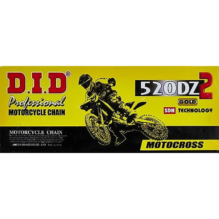 DID (520DZ-120) Gold 120 Link High Performance DZ2 Series Non-O-Ring Chain with Connecting Link by DID - Image 1