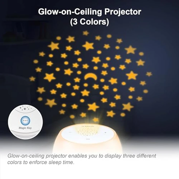 VTech BC8213 V-Hush Junior Sleep Training Soother with 40 Stories/Songs/Sounds & Record Your own Voice. Portable Bluetooth HD Speaker, 250+ Multi-Color Night Light, Ceiling Projector by VTech - Image 5