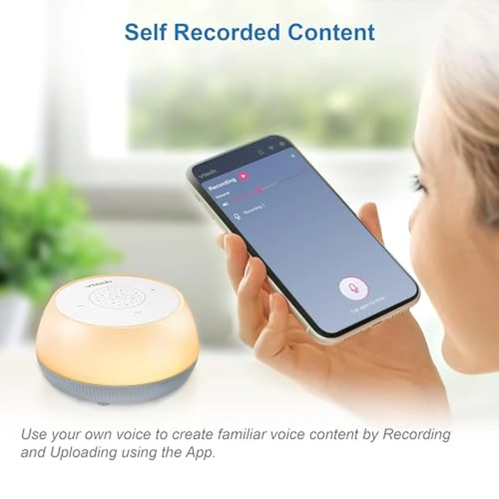 VTech BC8213 V-Hush Junior Sleep Training Soother with 40 Stories/Songs/Sounds & Record Your own Voice. Portable Bluetooth HD Speaker, 250+ Multi-Color Night Light, Ceiling Projector by VTech - Image 7