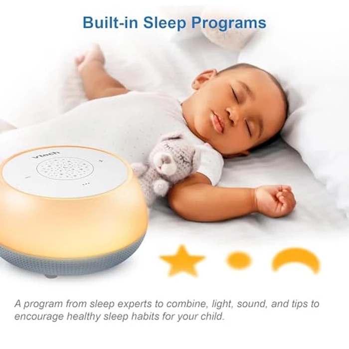 VTech BC8213 V-Hush Junior Sleep Training Soother with 40 Stories/Songs/Sounds & Record Your own Voice. Portable Bluetooth HD Speaker, 250+ Multi-Color Night Light, Ceiling Projector by VTech - Image 8