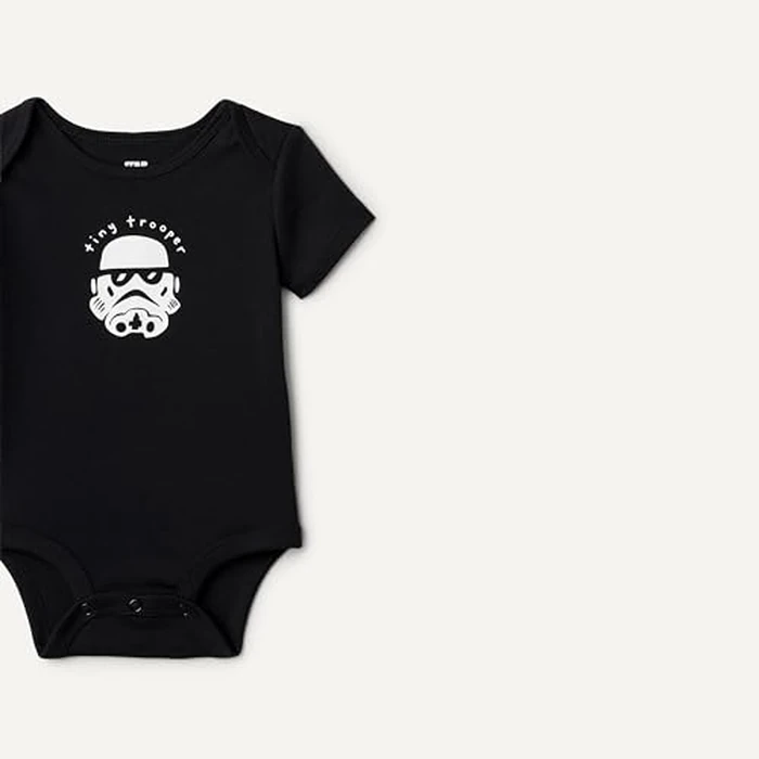 Amazon Essentials Disney | Marvel | Star Wars Unisex Babies' Short-Sleeve Bodysuits, Pack of 6, Star Wars Tiny Troopers, 12 Months by Amazon Essentials - Image 2