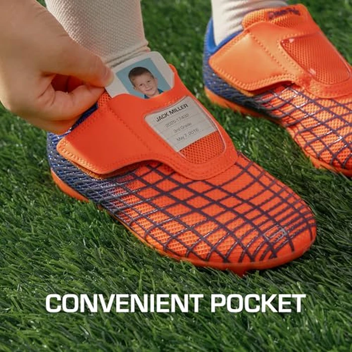 DREAM PAIRS Boys Girls Soccer Cleats Firm Ground Kids Youth Athletic Outdoor Football Shoes,Size 5 Big Kid,Orange/Blue,KKUMSO2510 by DREAM PAIRS - Image 2