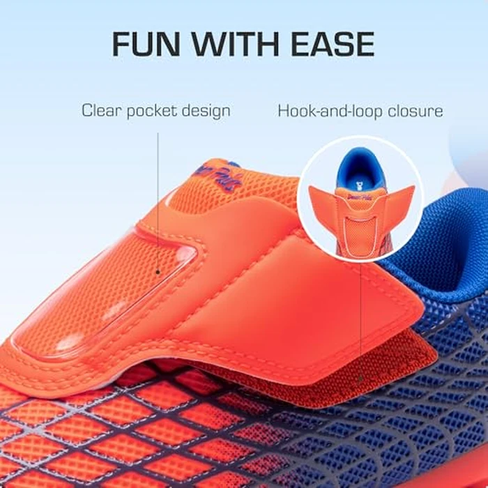 DREAM PAIRS Boys Girls Soccer Cleats Firm Ground Kids Youth Athletic Outdoor Football Shoes,Size 5 Big Kid,Orange/Blue,KKUMSO2510 by DREAM PAIRS - Image 4