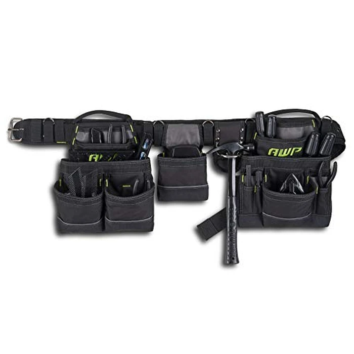 AWP Tool Belt, Tool Rig, Durable Premium Utility Belt Organizer for Men and Women, Made for Utility Work, Electrician Use, Mechanic Work and More, L-699-P-3 by AWP - Used - Like New condition