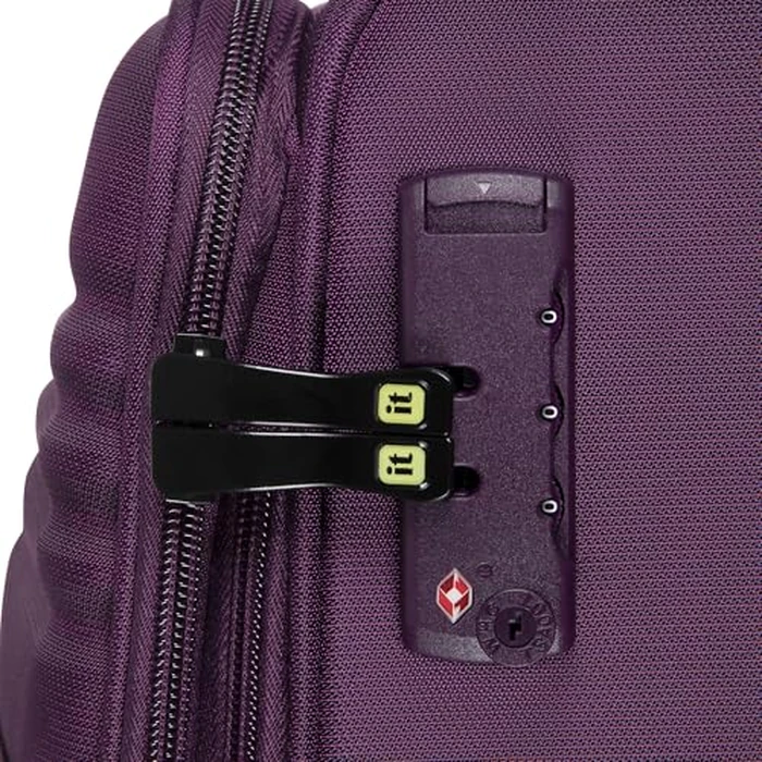 It Luggage Circulator 28" Softside Checked 8 Wheel Expandable Spinner, Italian Plum, Medium, Circulator 28" Softside Checked 8 Wheel Expandable Spinner by IT Luggage - Image 3