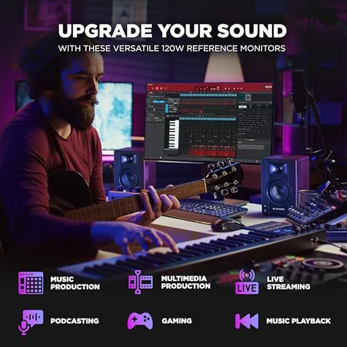 M-AUDIO BX3 Pair 3.5" Studio Monitors, HD PC Speakers for Recording and Multimedia with Music Production Software by M-AUDIO - Image 2