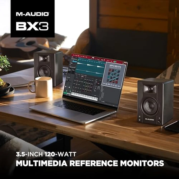 M-AUDIO BX3 Pair 3.5" Studio Monitors, HD PC Speakers for Recording and Multimedia with Music Production Software by M-AUDIO - Image 7