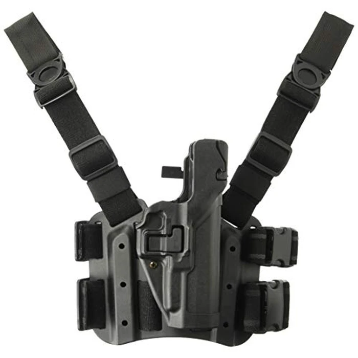 BLACKHAWK Serpa Level 3 Tactical Black Holster, Size 06, Right Hand(Sig 220/225/226/228/229 w/ or w/o rail) by BLACKHAWK - Image 1