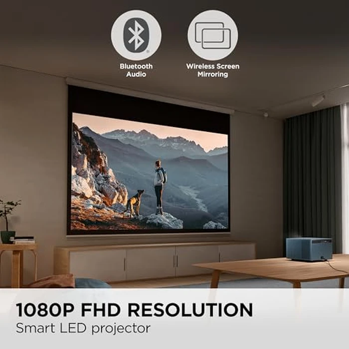 ViewSonic LX60HD 1080p LED Portable Projector with Built-in Google TV, H/V Keystone, Auto Focus, Bluetooth, and Wi-Fi for Smart Home Theater by ViewSonic - Image 3