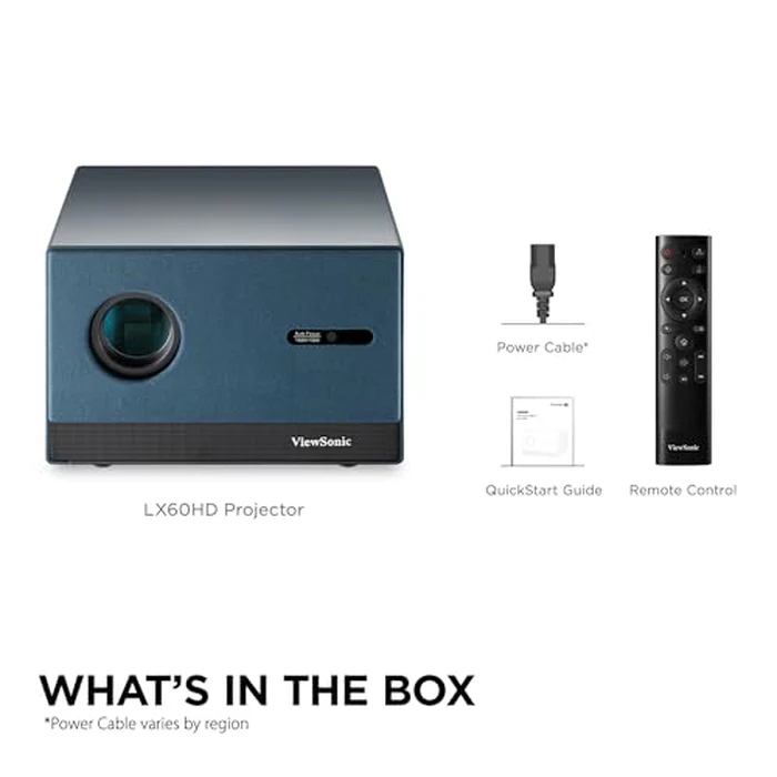 ViewSonic LX60HD 1080p LED Portable Projector with Built-in Google TV, H/V Keystone, Auto Focus, Bluetooth, and Wi-Fi for Smart Home Theater by ViewSonic - Image 9