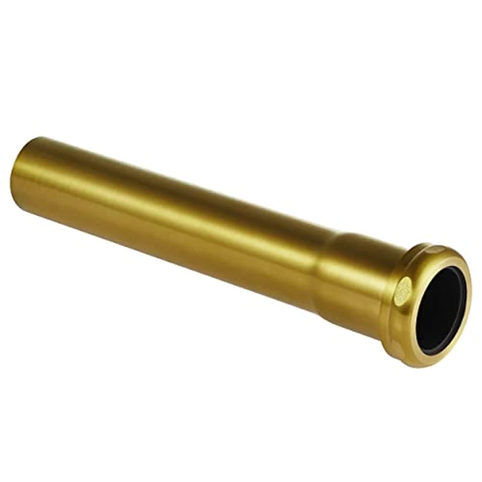 18 Gauge Brass Slip Joint Extension Tube 1-1/4” OD x 8” with Nut and Rubber Washer, P Trap Extension Tube, Sink Drain Tailpiece Tube Extension Heavy Duty, Brushed Brass Gold by Fipoque - Used - Like New condition