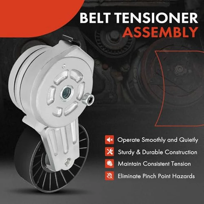 A-Premium Belt Tensioner Assembly with Pulley Compatible with Ford F-150 1987-1996, F-250 1987-1996, F-350 1987-1996, E-150 Econoline 1987-1996, E-250 Econoline, E-350 Econoline Club Wagon, Bronco by A-premium - Image 2