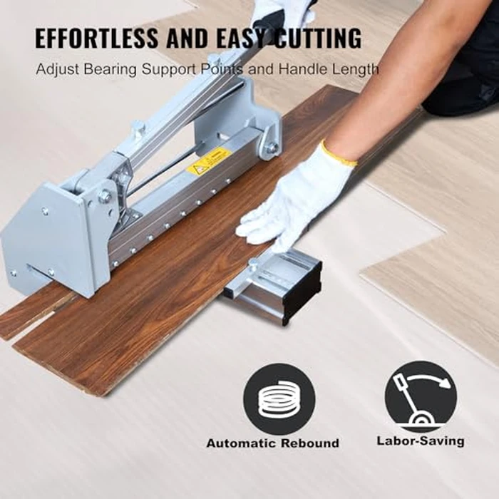 VEVOR Floor Cutter 330mm, Cuts Vinyl Plank, Laminate, Engineered Hardwood, Siding, 12mm Cutting Depth Effortless and Easy Cutting, Vinyl Plank Cutter for LVP, WPC, SPC, LVT, VCT, PVC, and More by VEVOR - Image 2