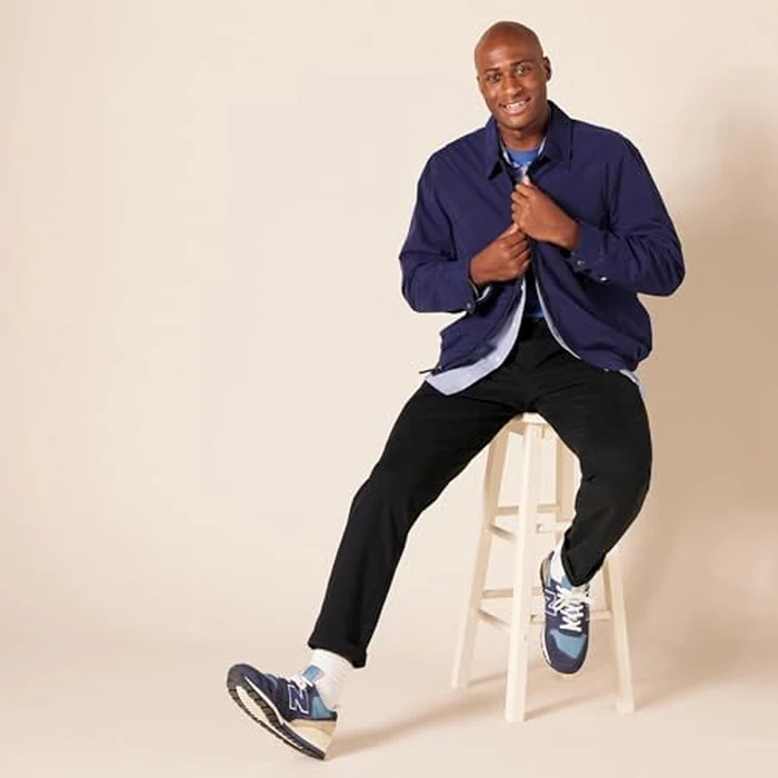 Amazon Essentials Men's Slim-Fit Casual Stretch Khaki, Black, 36W x 32L by Amazon Essentials - Image 7