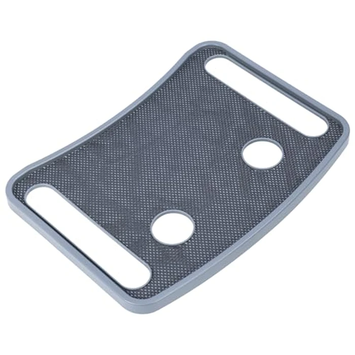 Soaids Walker Tray for Seniors with Dual Cup Holders, Side Pouch and Non-Slip Pad, Lightweight Durable Food & Drink Table, Compatible with Walker of 10210-1 Model (Gray) by Soaids - Used - Very Good condition