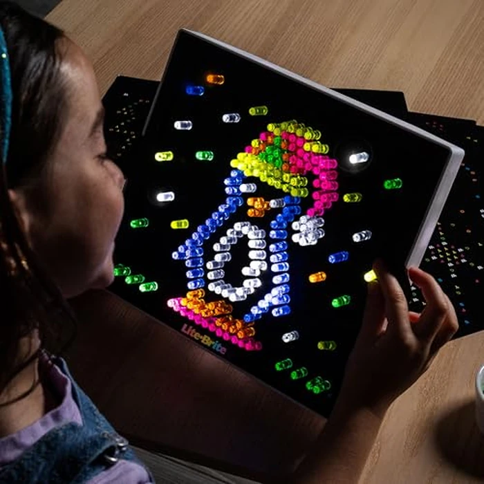 Lite Brite Ultimate Value Retro Toy, 12 Seasonal Templates, Peg Pouch, Amazon Exclusive, Light up Creative Activity Toy, Educational Stem, Gift for Girls and Boys, Ages 4+ by Lite Brite - Image 3