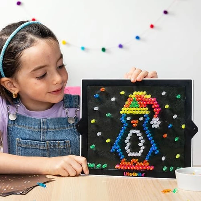 Lite Brite Ultimate Value Retro Toy, 12 Seasonal Templates, Peg Pouch, Amazon Exclusive, Light up Creative Activity Toy, Educational Stem, Gift for Girls and Boys, Ages 4+ by Lite Brite - Image 4