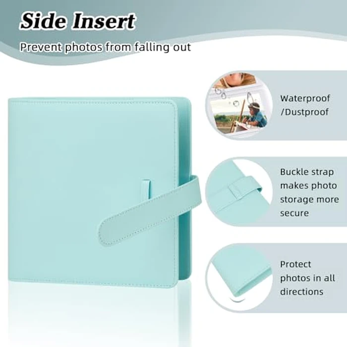 360 Pockets Photo Album for Fujifilm Instax Mini LiPlay 12 11 9 8 40 41 99 Evo 7S Instant Film Camera, PU Leather Cover Photo Book for Polaroid 2x3 Pictures, Green by Ruibytree - Image 4