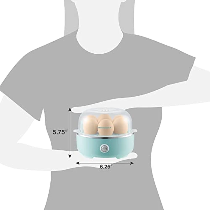 Elite Gourmet EGC115M Easy Egg Cooker Electric 7-Egg Capacity, Soft, Medium, Hard-Boiled Egg Cooker with Auto Shut-Off, Measuring Cup Included, BPA Free, Retro Mint by Elite Gourmet - Image 6