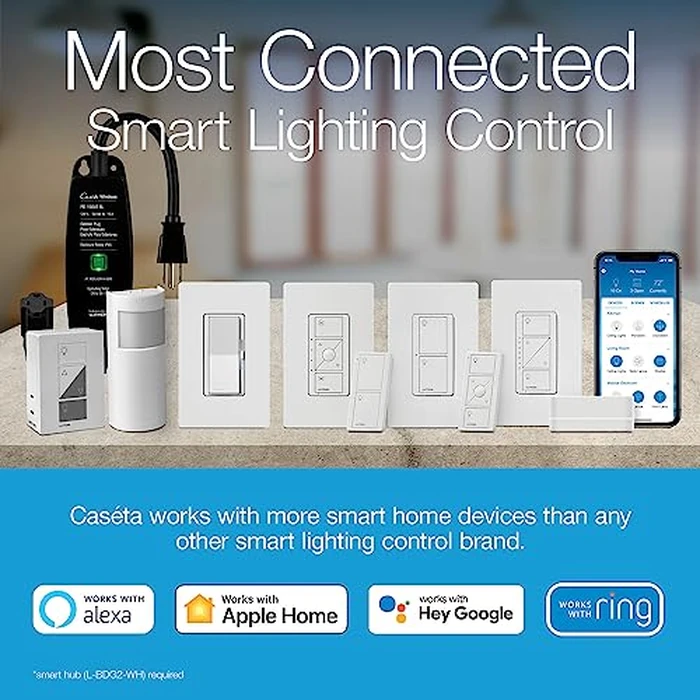 Lutron Caseta Smart Lighting Diva Smart Dimmer Switch w/Wall Plate for LED Bulbs, Works w/Alexa, Apple Homekit, Google Home (Hub Required), 150W, No Neutral Required, DVRFW-6L-WH-A, White by Lutron - Image 4