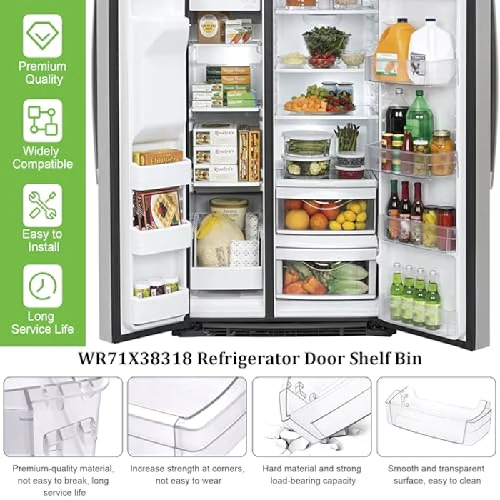 WR71X24428 WR71X38318 Refrigerator Door Shelf Bin Compatible with G-E Refrigerator Door Shelf Replacement 4975917 AP7175677 PS16619590 EAP16619590 by AMI PARTS by AMI PARTS - Image 4