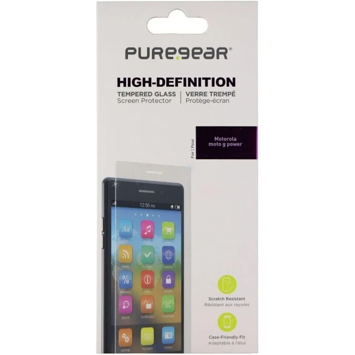 PureGear High-Definition Tempered Glass Screen Protector for Motorola Moto G Power (2021) - Clear by PureGear - Refurbished - Brand New condition