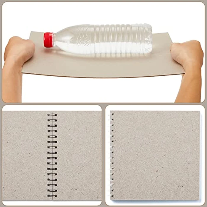 Lewtemi 50 Pcs Book Board, Binders Board Chipboard Designer Bookboard Kraft Heavy Duty Chipboard Sheets Bookbinding Supplies for Book Binding Cover (Gray,12 x 12 Inch, 70 PT) by Lewtemi - Image 5