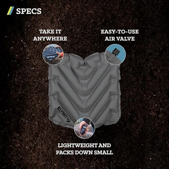 KLYMIT V Seat - Portable, Inflatable Padded Cushion Seat, Perfect for Air Travel, Camping, Backpacking and Bleacher Seats by Klymit - Image 2